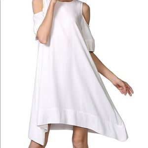 YuLinGe White Chiffon Trapeze Dress